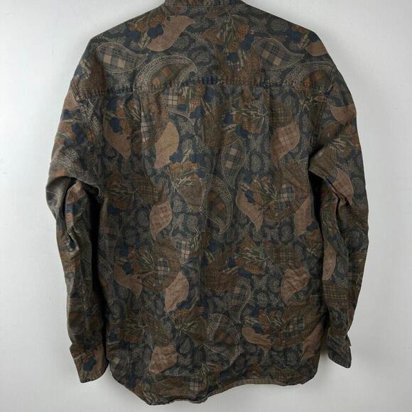 Bugle Boy Shirt Size Large Brown Y2K 2000s Urban Streetwear Retro - Picture 2 of 4